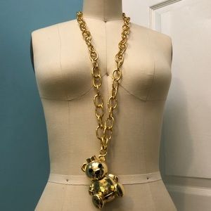 MOSCHINO Chain Necklace w/ Lipstick Carrier
